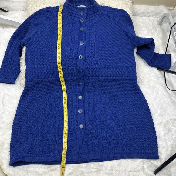 Aran Crafts Women's Irish Cable Knitted  Button-front 100% Merino Wool Size X XL - Picture 10 of 11